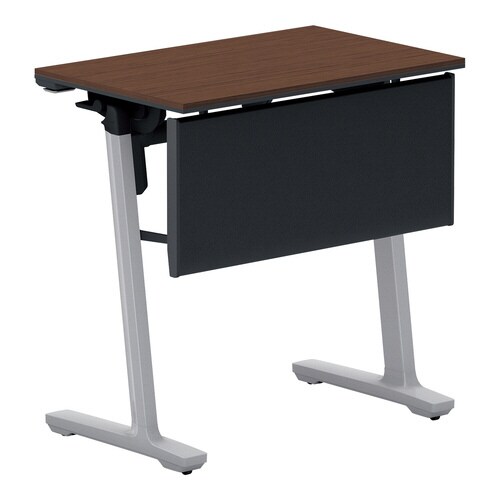 フラップ天板会議カ−ム 樹脂パネル付 棚付