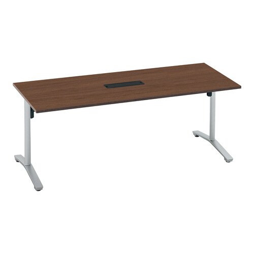 ビエナ 固定角型天板配線付 塗装脚アジャスター