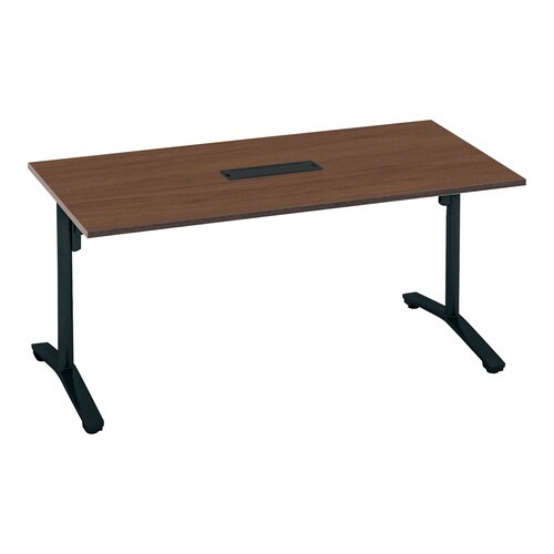 ビエナ 固定角型天板配線付 塗装脚キャスター