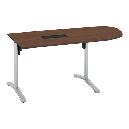 ビエナ 固定U字形天板配線付 塗装脚キャスター