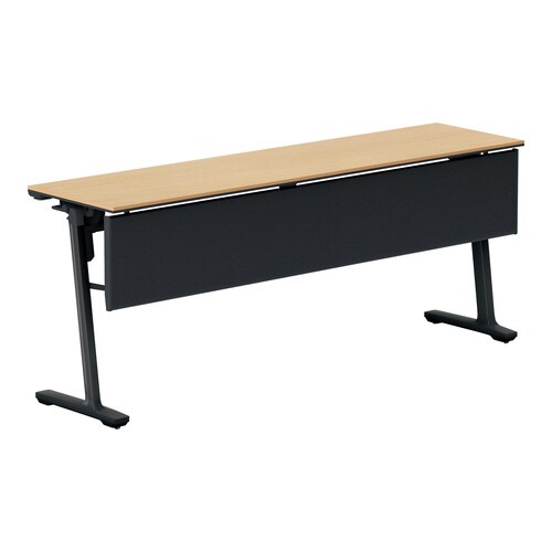 フラップ天板会議カ−ム 樹脂パネル付 棚無