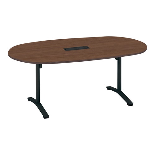 ビエナ 固定楕円天板配線付 塗装脚アジャスター