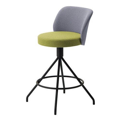 ミドルハイチェア コーデ 固定脚(座回転)張くるみ