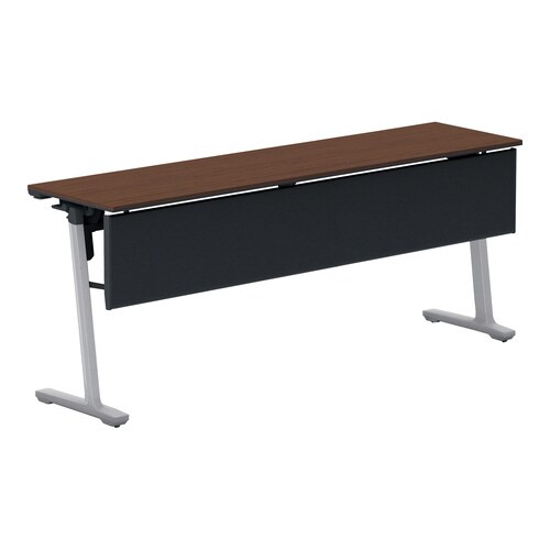 フラップ天板会議カ−ム 樹脂パネル付 棚付