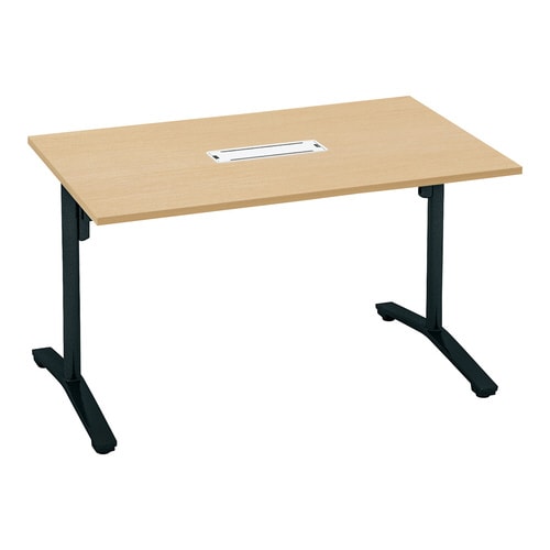 ビエナ 固定角型天板配線付 塗装脚アジャスター