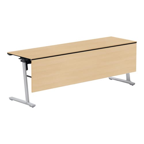 フラップ天板会議カ−ム 配線無 木パネル付 棚付