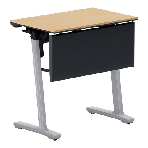 フラップ天板会議カ−ム 樹脂パネル付 棚付