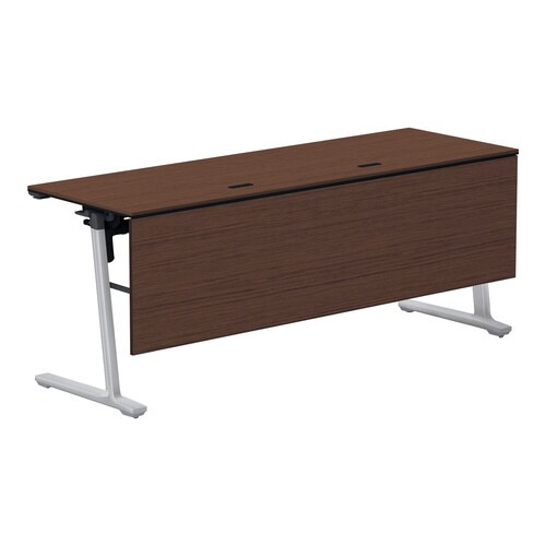 フラップ天板会議カ−ム 配線無 木パネル付 棚付