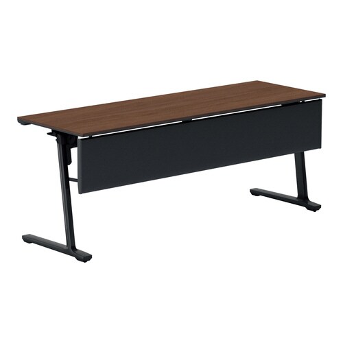 フラップ天板会議カ−ム 樹脂パネル付 棚付