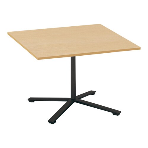 ビエナ 固定正方形天板 単柱塗装脚キャスター