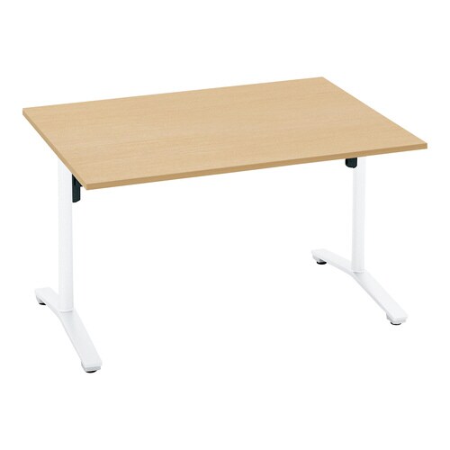 ビエナ 固定角型天板 塗装脚キャスター