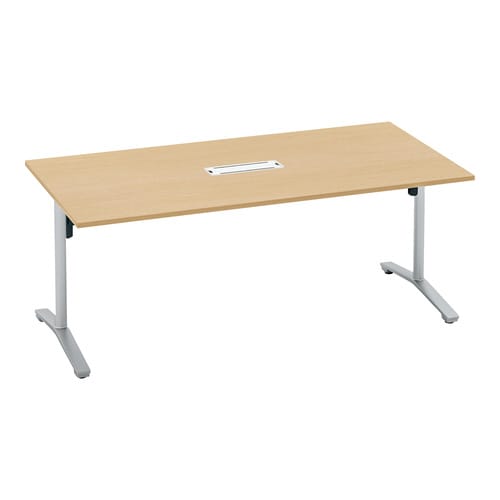 ビエナ 固定角型天板配線付 塗装脚アジャスター