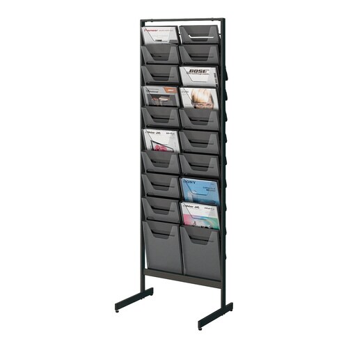 トレー型パンフレットスタンド 薄型 2列10段