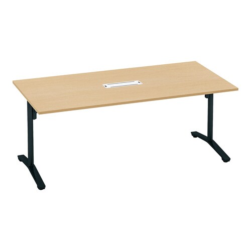 ビエナ 固定角型天板配線付 塗装脚アジャスター