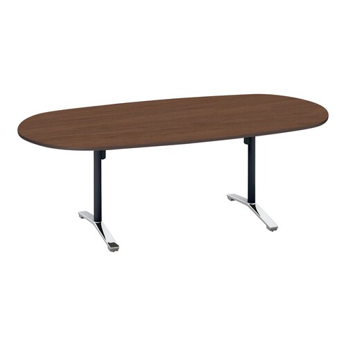 ビエナ 固定楕円天板 ポリッシュ脚アジャスター