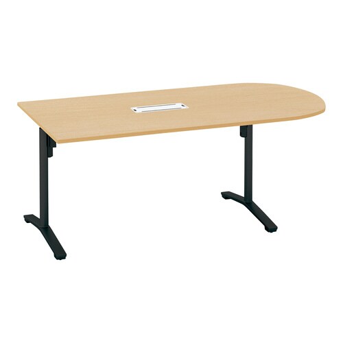 ビエナ 固定U字形天板配線付 塗装脚キャスター