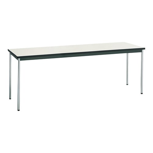 会議テーブル 棚なし メッキ4本脚