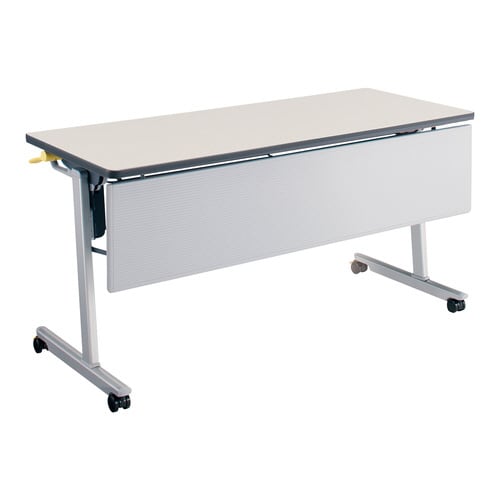 フラップ天板会議テーブル リスマ 幕板・棚付