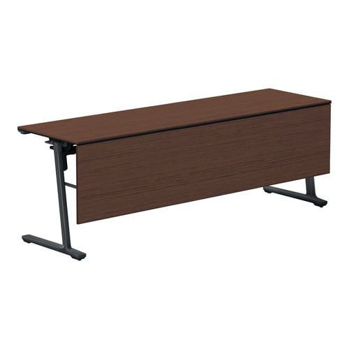 フラップ天板会議カ−ム 配線無 木パネル付 棚付