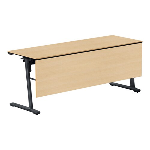 フラップ天板会議カ−ム 配線無 木パネル付 棚付