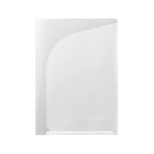 クリア−ホルダ− 2ポケット付A4 乳白