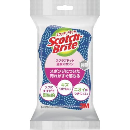 スコッチブライト クラブドット清潔スポンジ ブルー