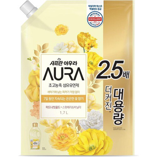 バラ)柔軟剤AURAミッドナイトゴールド替1.7L
