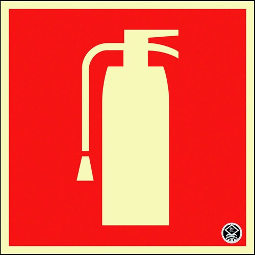 中輝度蓄光消火器標識