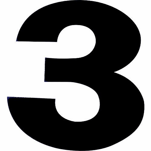 マグネット切り文字 ブラック 3