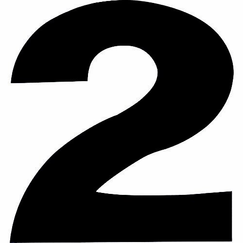 マグネット切り文字 ブラック 2