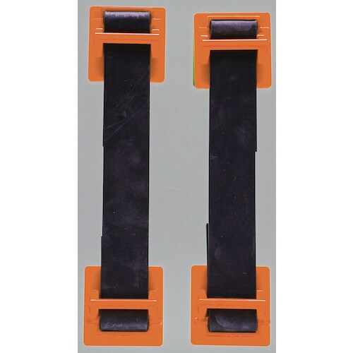 地震対策 転倒防止ゴムベルト(2本入)オレンジ