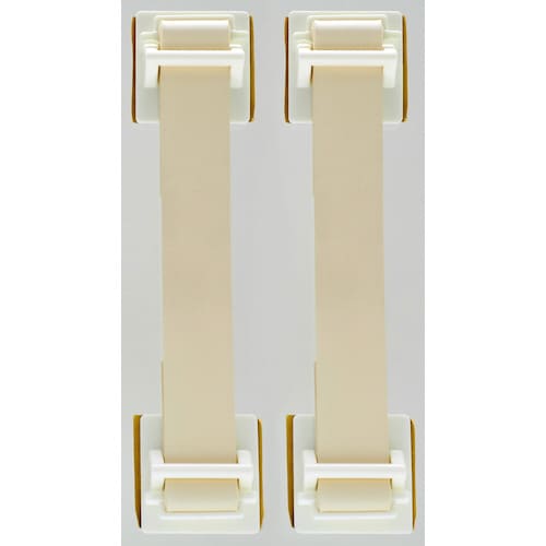 地震対策 転倒防止ゴムベルト(2本入)アイボリー