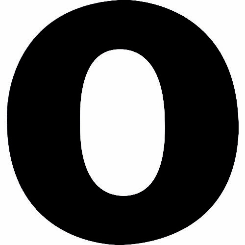 マグネット切り文字 ブラック 0