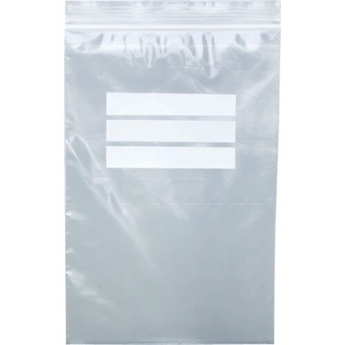 チャック付ポリ袋(白枠付・厚さ0.04mm)