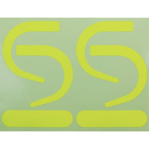 フック用蛍光ステッカー 蛍光黄(2組セット)