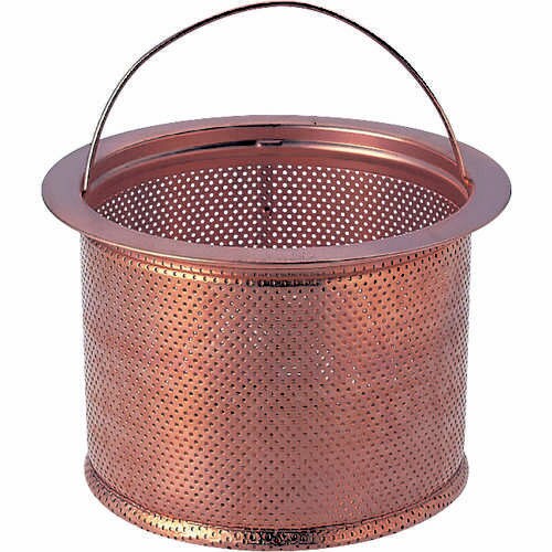 流し排水栓カゴ 銅製 ツバ直径133mm