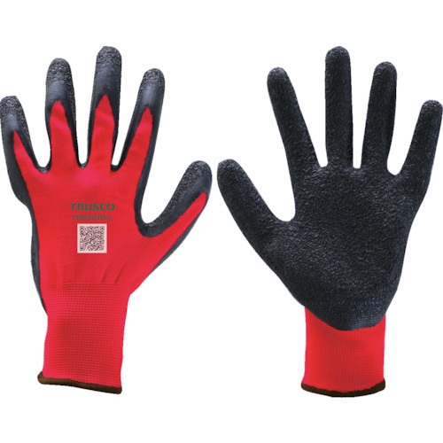 ゴム背抜き手袋 レッド 10双入り 13ゲージ L