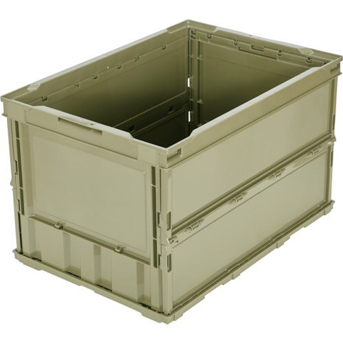 オリコン 薄型折りたたみコンテナ 50L OD色