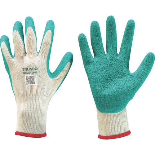 ゴム背抜き手袋 グリーン 1双入り 10ゲージ S