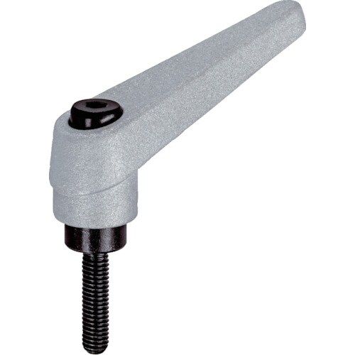 クランプレバー シルバー オネジ M5 ねじ長25