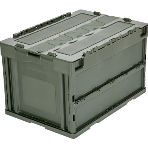 オリコン 蓋つき折りたたみコンテナ 50L OD