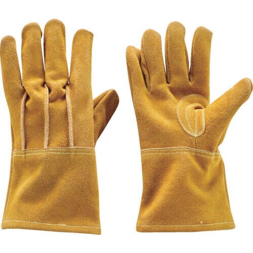 はっ水牛床革背縫手袋 フックホール付 S