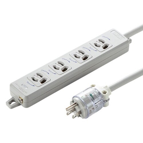 医用接地プラグ付き電源タップ