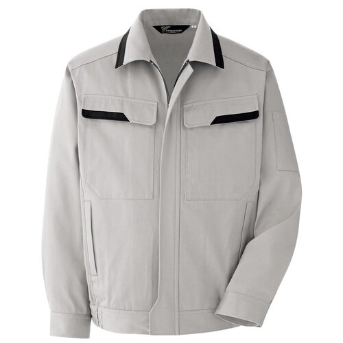 綿100%ブルゾン VE391 シルバーグレー5L