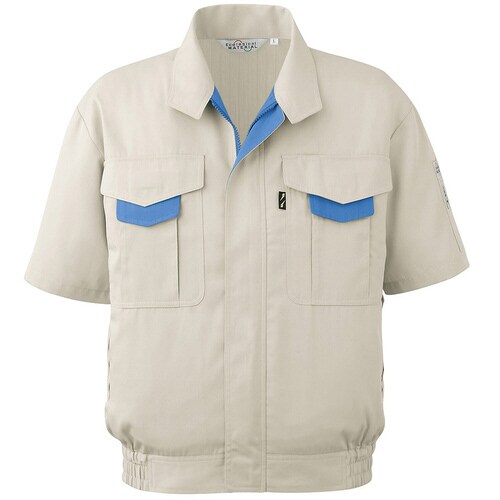 男子半袖ブルゾン RCS190 アイボリー LL