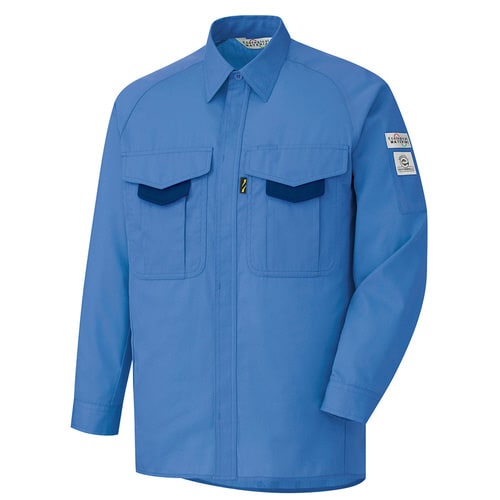 長袖シャツ RCS2203ブルー LL