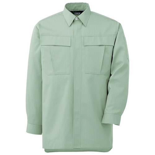 長袖シャツ GS2576 ライトグリーン LL