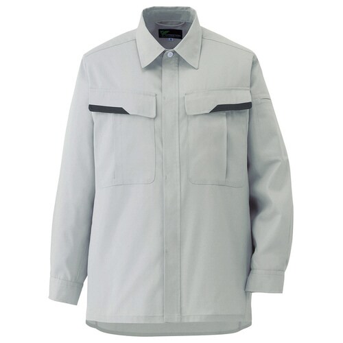 長袖シャツ VES261シルバーグレー L