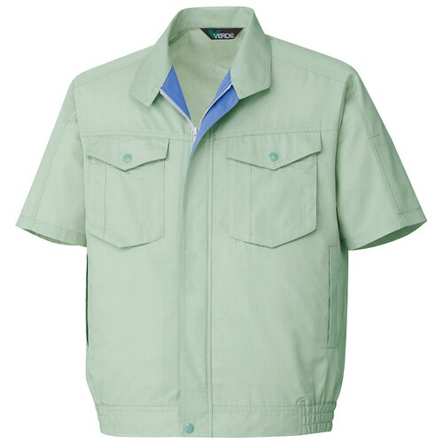 ペア半袖ブルゾン GS346 ライトグリーン L