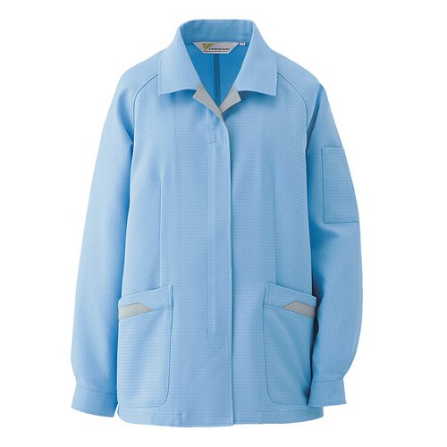 女性用長袖スモック VEL73 ブルー 9